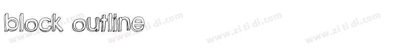 block outline字体转换 block outline字体转换